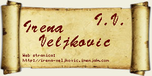 Irena Veljković vizit kartica